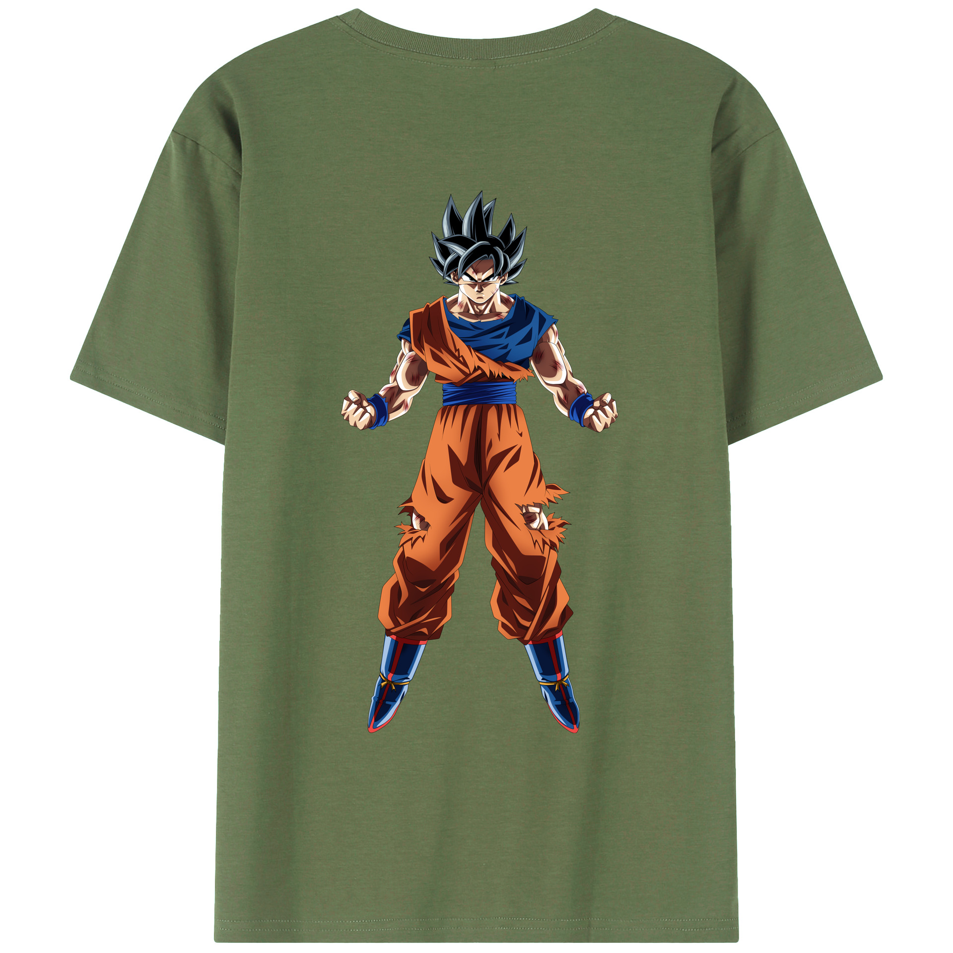 （画像用） ドラゴンボール 孫悟空（そん ごくう）Son Goku カカロット DRAGON BALL Kakarotto 綿100％ メンズ半袖Tシャツ（バックプリント） 通気性